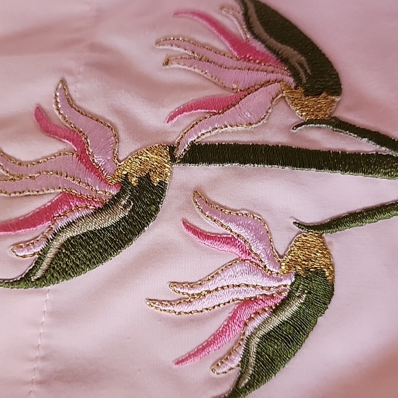Pale Pink Embroidered Floral Blouse - Picture 3 of 6
